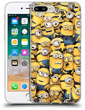 Head Case Designs Officially Licensed Despicable Me Pattern Funny Minions Soft Gel Case Compatible With Apple iPhone 7 Plus/iPhone 8 Plus