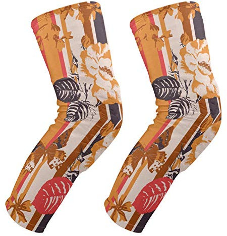 EZIOLY Knieschoner, Vintage-Blumenmuster, Schmetterlinge und Rosen, für Basketball, Volleyball, Wabenbein, Knieschoner, gepolstert, für Herren und Damen