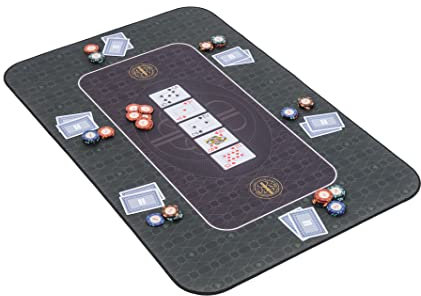 Riverboat Gaming Pokermatte Broadway (100x65cm) - Pokertuch Tischunterlage mit Transporttasche - Deluxe Pokertischauflage mit 5mm Polsterung - Grün
