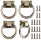 JUXYES Stuhlrückengriff-Ringe für Stühle, Ottomane, Schranktür, rund, rund, für Stühle, Ottomane, Schranktüren, Bronzefarben, 80 mm, 4 Stück