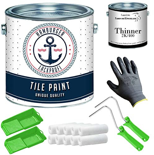 Hamburger Lack-Profi - Pintura para azulejos de suelo y pared (X300) y dilución (1 L)