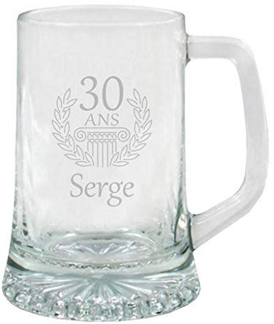 My original gift Boccale da birra con incisione personalizzabile con nome e età che volete