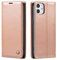 QLTYPRI Hülle für iPhone 11, Vintage Dünne Handyhülle mit Kartenfach Geld Slot Ständer PU Ledertasche TPU Bumper Wallet Case Flip Schutzhülle Kompatibel mit iPhone 11 - Rosegold