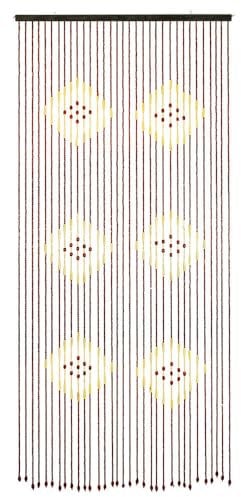 zeitzone Türvorhang Bambus Perlen Insektenschutz Fadenvorhang Deko Raumteiler 90x200 cm