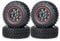AXspeed 4 Stück Beadlock Felgen & Reifen Reifen für Axial SCX24 AXI90081 RC Autozubehör (schwarz und rot)