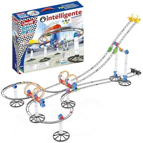 QUERCETTI 6605 Skyrail League, Mehrfarbig, 166 Quercetti-6605 Kugelbahn, Multicolor