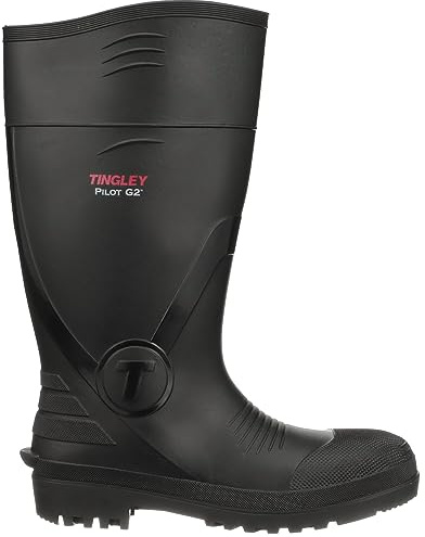 TINGLEY mens Rubber Workboot Rain Boot, Black, 13 US