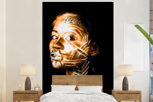 Selbstklebend Tapete Wandpapier Wandaufkleber Fototapete Tapeten Wanddeko 170x260 cm Frau - Lehm - Muster
