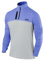 TCA Camiseta Deporte Manga Larga Hombre - Camiseta Deportiva Secado Rápido Fusion Pro Quickdry con Media Cremallera para Hombre - Azul/Gris, M