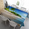 Syhi Qlty Outdoor Tischdecke 260 x 140 cm - Outdoor-Tischdecken Bierbank Tischdecke Geburtstag Wasserabweisender Stoff Tischdecke für Biertisch Draußen Party - Strand Palme