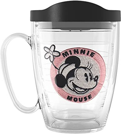 Tervis Disney - Insignia de Minnie Mouse hecha en Estados Unidos, vaso aislado de doble pared, taza de viaje que mantiene las bebidas frías y calientes, taza de 16 onzas, clásica