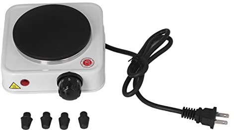 Hot Plate Electric Double Burner, Electric Stove 500W Compact Portable Single Electric Hob Hot Plate Cooktop for Dormitory Office