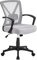 Yaheetech Sedia da Ufficio Scrivania Ergonomica Lombare Girevole Portata 136 kg Reclinabile a Rotelle Altezza Regolabile con Braccioli Grigio Chiaro