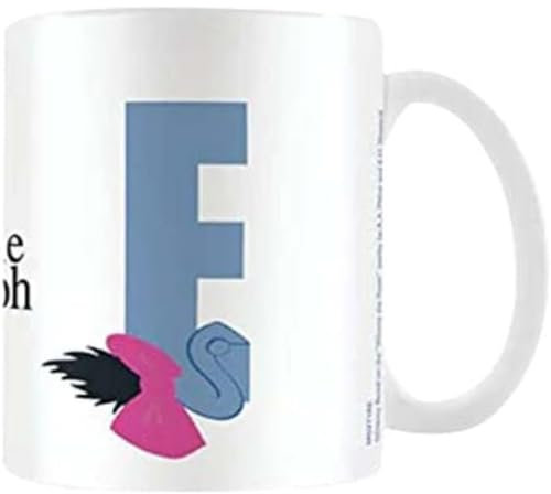 Disney Alphabet Personalised Mug (E for Eeyore Design) 11oz Ceramic Coffee Mug in Presentation Disney Gift Box - Official Merchandise, Pink