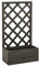 puraday Jardinière à Treillis de Jardin Gris 50x25x90 cm Bois de Sapin Massif Lit Surélevé Robuste Convient à Usage Extérieur Treillis Intégré Offre Support pour Plantes Grimpantes Légumes