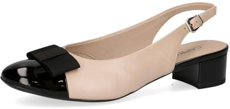 CAPRICE Damen Slingpumps mit Schleife Elegant, Beige (Beige Comb), 36.5 EU
