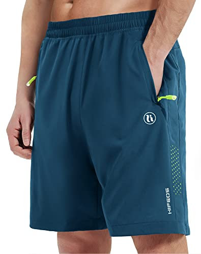 HIFEOS Shorts Herren Sporthose Kurz Schnelltrockende Kurze Hosen Laufhose Mit Reißverschlusstasche Trainingshose Jogginghose