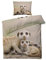 MOBEITI Erdmännchen Bettwäsche 135x200, Tiere Wendebettwäsche, Weiche Kuschelige Mikrofaser Bettbezug Set 2teilig, 1 Kissenbezug 80x80, mit Reißverschluss - Erdmännchen Deko & Geschenke