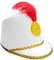 Amagogo Band Major Hut mit Federtrommeln Major Hat Leichte Langlebige Beschläge American Marching Band Hut Kostüm Hut für Cosplay, Einheitsgröße, Siehe Abbildung