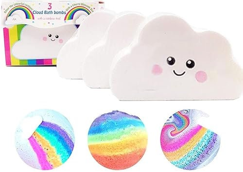 Regenbogen-Badebomben-Geschenkset, verträumter farbiger handgefertigter Badesalz-Reinigungsschaum, sanft und sicher, sehr gut geeignet for Damen- und Kindergeburtstage und tolle Geschenkidee for den V