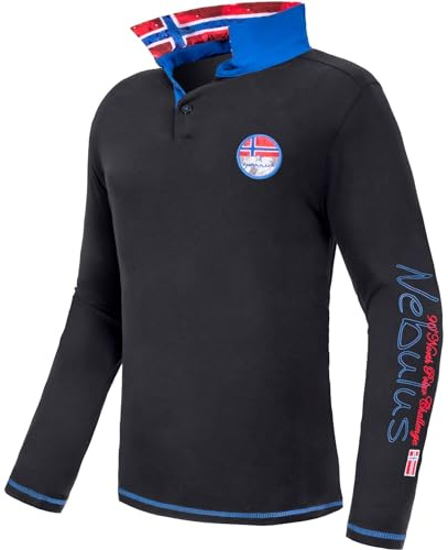 Nebulus Herren Langarm Polo Second, Shirt, Sweatshirt, Polo
