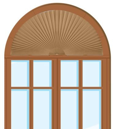 Blaward Bogen Fensterjalousien Halbkreis Plissees Selbstklebend Kein Bohrer Licht Filterstoff Halbkreis Halbrunde Fensterjalousie Bogenfensterabdeckungen für Wohnzimmer Badezimmer Küchenfenster