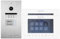 MATHFEL 2 Familienhaus 2 Draht BUS Video-Türsprechanlage 170 Grad Weitwinkelkamera -Außenstation in Aluminium (2x7'' Monitor weiß)