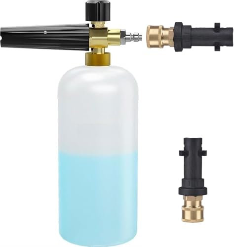 Pistola de espuma de nieve, cañón de lavado a presión, dispensador de jabón, manguera espumadora compatible con boquilla pulverizadora de conector rápido de 1/4 pulgadas para Karcher K2 K3 K4 K5 K6 K7