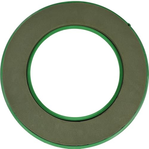 MAGICLULU Floral Foam Ring 11.79 Inch Foam with Mud Ring and Suction Cup Wet Wreath Base for DIY Arrangement Wedding Centerpiece Party Decoration