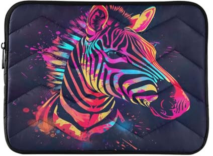 13-14 Inch Laptop Sleeves Zebra Head Colorful Computer Sleeve Tablet Carrying Case Computer Bag