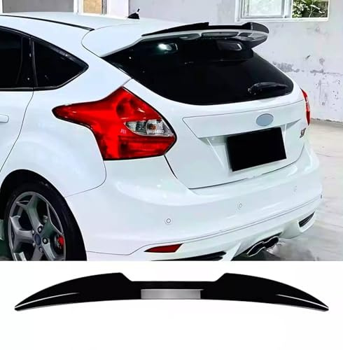 For Auto Perfectionists UK Rear Roof Spoiler Compatible With Ford Focus RS MK3 MK3.5 2014-2018 ST Style ABS Gloss Black