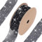 CABODYALS 36.5 m 25mm Schwarzes Durchsichtiges Band Für Geschenkpapier Sternband Sterne Transparentes Prägeband Aus Organza Chiffon Zum Nähen Basteln Verpacken von Geschenken DIY Weihnachtskleid Deko