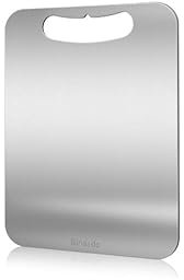 Sinardo Titanium Cutting Boards, Pure Titanium Cutting Boards for Kitchen, Cutting Edge Hygiene & Durability, Double Sided Medical-grade Titanium Cutting Mat (S - 12 x 9 inches)(Small (12 x 9 inches))