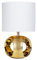 ARTE LAMP Tischlampe – Klassische dekorative goldene Schreibtischlampe mit weißem Textil-Lampenschirm für Wohnzimmer und Schlafzimmer – LED – mit Kabel