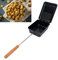 Handwerkspopcorn Grillschale, Manuelle Popcornpfanne mit Holzgriff, Hergestellt aus Premium -Eisen Zum Kochkochen, Sogar Wärmeverteilung für Köstliche Snacks