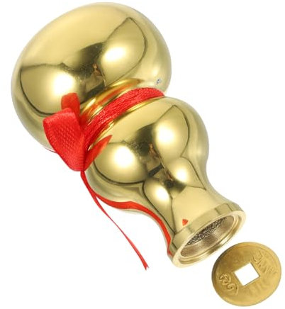 MAGICLULU Kleine Kupferkürbisvase Miniatur-metallvase Metallvase Vasenmodell Vase Ornament Kupfervase Metallvase Kleine Kürbisvase Dekoration Für Schreibtisch