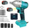 Cordless Impact Wrench 520Nm,1/2 Impact Gun for Makita 18V 2X 5.5AH Battery,with 4 Sockets, 12PCS Screwdriver Bits,for Car Repair, DIY & Construction