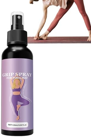 Non-Slip Yoga Mat Spray, 120ml Racket Friction Booster, Yoga Mat Cleaner Sweat Remover, Slip Resistant Mats Spray | Grip-Enhancing Cleaner For Improved Traction & Stability Workouts, Pilates