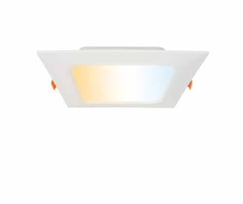 LED Einbauleuchte 230V 3CCT 12W 3000K/4000K/6500K 1050lm-Deckenspots Ultra Flach Einbaustrahler LED Downlight Quadratisch, Nicht Dimmbar, Deckenleuchte Weiß für Küche, Wohnzimmer, Flur- Horoz Electric