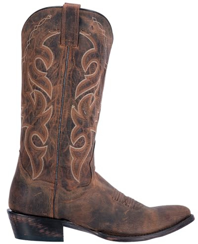 Dan Post Mens Renegade Embroidered Round Toe Casual Boots Mid Calf - Brown - Size 10 EW