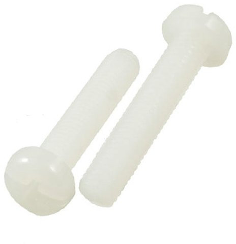 sourcing map Diamètre filetage 6 mm longueur 35 mm Tête Ronde Vis en plastique x 30