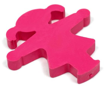 AMPELMANN Radiergummi - Fummel Lehrerin Ampelfrau rosa 4,9 x 5,5 cm