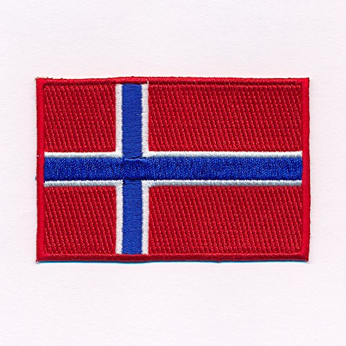 hegibaer 40 x 25 mm Königreich Norwegen Flagge Oslo Patch Aufnäher Aufbügler 0639 A