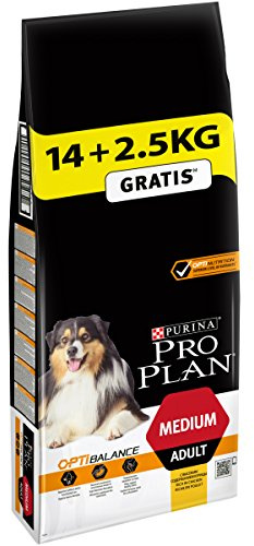 Pro Plan Dog Medium Adult, Reich an Huhn, Trockenfutter Beutel