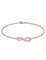 Elli Armband Damen Infinity Symbol Trend mit Zirkonia Kristallen in 925 Sterling Silber Rosévergoldet