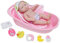JC Toys - La Newborn – Coffret Cadeau Layette Deluxe Baignoire 10 pièces | Poupée Nouveau-né réaliste en Vinyle de 30,5 cm avec Accessoires | Rose | Étanche | À partir de 2 Ans