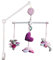 Doudou et Compagnie - Mobile Musical Bébé En Bois - Avec Peluche Souris - 40 cm - Rose - Souris Pearly - DC2938