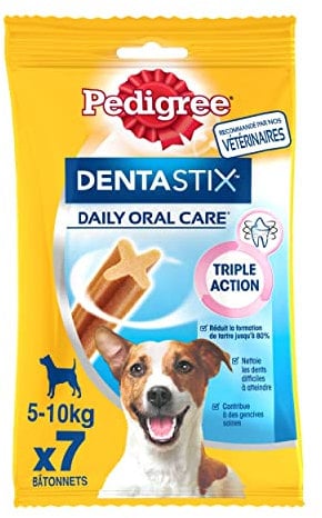 Pedigree DentaStix Daily Oral Care – Bâtonnets à mâcher pour Petit Chien – pour Une Bonne hygiène bucco-Dentaire – 10 sachets de 7 Sticks