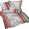 Heubergshop 2 teilige Seersucker Bettwäsche 135x200cm und 80x80cm - Modern gestreift in Rot und Grau - 100% Baumwolle, Bettgarnitur (305/6)