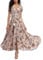 VOGMATE Femme Robe Chic Longue Col V à Fleur Manches Courtes en Coton Robe Maxi de Plage D'été Casual (S-2XL)